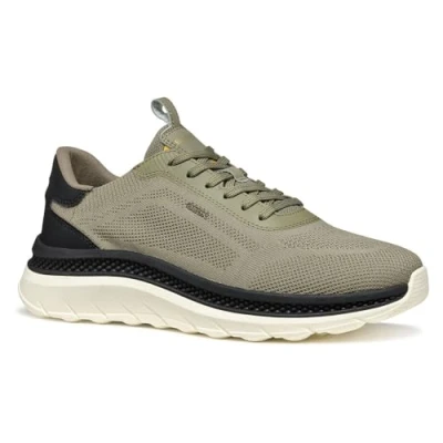 Afbeelding van Geox Spherica Actif Sneakers laag, Heren, Maat: 41, Sage Textiel/ synthetisch