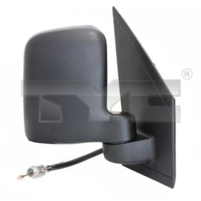 Afbeelding van Buitenspiegel Tyc 310 0089 rechts Zwart Instellen: kabel, Bol vormig FORD: Transit Connect Mk1 Van, Tourneo