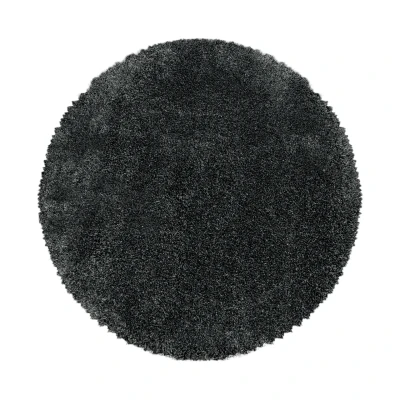 Afbeelding van Pearl Soft Hoogpolig Vloerkleed Grijs 200 cm rond