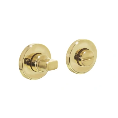 Afbeelding van Intersteel Toiletgarnituur messing gelakt Ø49x7 mm
