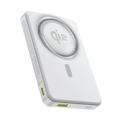 Afbeelding van Baseus Qi2 Magsafe externe accu, 10.000 mAh, magnetische powerbank, draadloos, PD 22,5 W, USB C snel opladen, voor iPhone 16/15/14/13 serie, mini klein maar robuust, wit