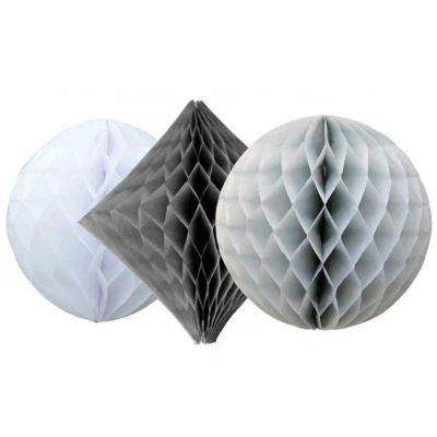 Afbeelding van Honeycomb set zilver chique 3 stuks