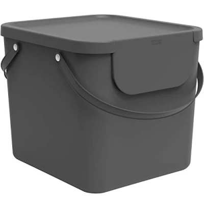 Image de Rotho Albula Système de séparation des déchets 40l pour la cuisine, Plastique (PP) sans BPA, anthracite