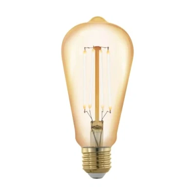 Afbeelding van EGLO E27 LED lamp dimbaar met schakelaar 4,5W Amber Vintage warm wit 2200K Edison gloeilamp ST64 Ø 6,4cm