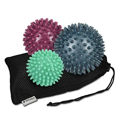 Afbeelding van Navaris massagebal egel 3 stuks Ronde voor hand, voet en rug Verschillende formaten Fitnessbal met diameter 6/7/8 cm Medium hard