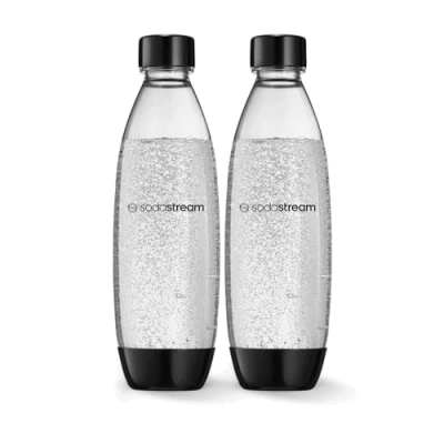 Afbeelding van SodaStream 2 x 1 liter spuitfles, vaatwasmachinebestendig, zwart