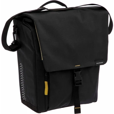 Afbeelding van New Looxs ® Tulum Single Enkele Fietstas 100% Gerecycled Polyester Afneembare Enkel Geschikt voor Elektrische Fietsen 16 liter Schoudertas Zwart