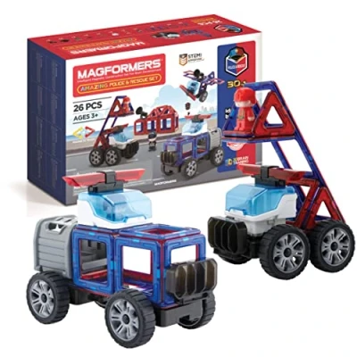 Afbeelding van Magformers Amazing Politie &amp; Redding Set, 26dlg.