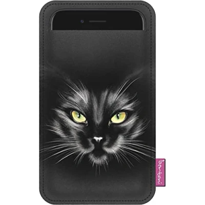 Afbeelding van Bertoni Vilten Mobiele Telefoon Hoesje Cover 100x175 mm Beschermende Nero