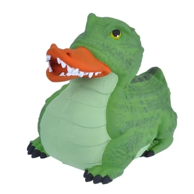 Afbeelding van Wild Republic Rubber Duck Krokodil Eend Badcadeau voor Kinderen Pieend Baby Badspeelgoed Grappige Verzamelbare Badeend 10 cm
