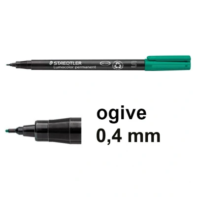 Image de Staedtler Lumocolor Permanent 0.4 S Groen