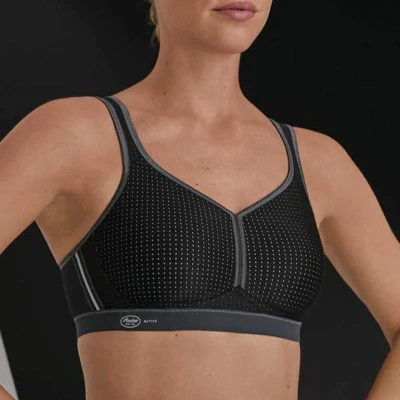 Afbeelding van Anita Performance Sport Bustier, Dames, Maat: 85B, Schwarz anthrazit