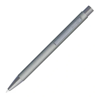 Afbeelding van Online Soft Metal balpen van aluminium, intrekbare met &quot;Soft Touch&quot; oppervlak, vervangbaar, zwarte inkt, perfect cadeau, kleur grijs 21731/3D