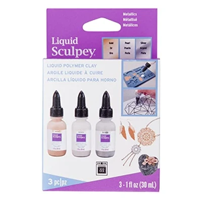 Afbeelding van Set 3 flessen vloeibare klei metallics 30 ml Sculpey