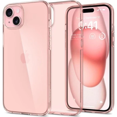 Afbeelding van Spigen Crystal Flex Hoesje Geschikt voor Apple iPhone 15 Plus Back Cover TPU Rose