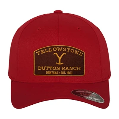 Afbeelding van Yellowstone Officieel gelicentieerd Flexfit Cap, Rood, Eén maat