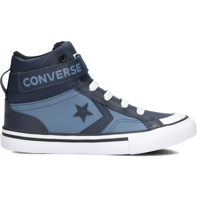 Afbeelding van Converse PRO Blaze Strap Unisex Sneakers hoog voor kinderen, Maat: 27, Midnight pass/lakeside blue/white Leer