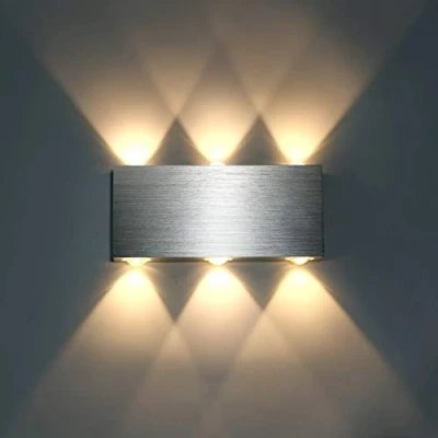 Afbeelding van Lightess 18W LED wandlamp binnen modern up down gemaakt van aluminium voor woonkamer slaapkamer trap hal, warm wit