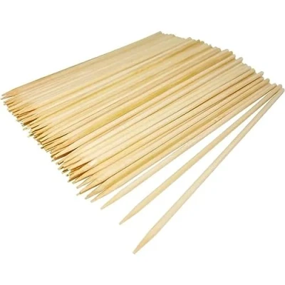 Afbeelding van PARENCE. 100 stuks spiesjes van hout/barbecue, spiesen, fruit, groenten, houten stuks, 25 cm