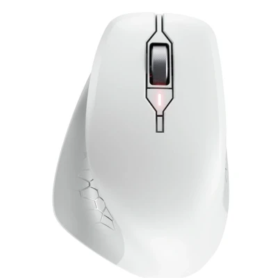 Image de CHERRY STREAM MOUSE COMFORT Souris ergonomique pour droitiers optique 6 boutons sans fil 2.4 GHz récepteur USB blanc/gris