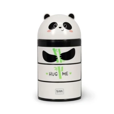 Afbeelding van Legami bureau organizer, organizer met 3 laden zijopening, bovenste vak ritssluiting, panda thema