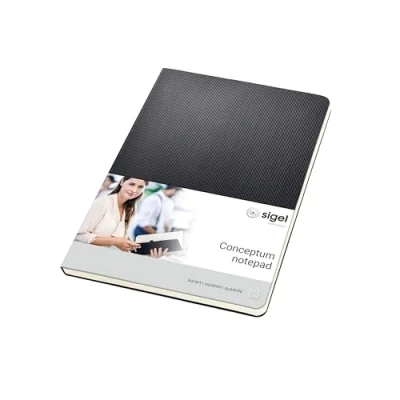 Afbeelding van Sigel Si Co802 Schrijfblok Conceptum Softcover A5 Zwart Geruit