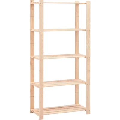 Afbeelding van Opbergrek 5 Laags 80X38X170 Cm Massief Grenenhout 250 Kg