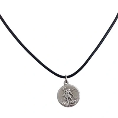 Afbeelding van Aartsengel Michaël medaille met touw de medailles van patroonheiligen, Messing, Zonder steen, steen