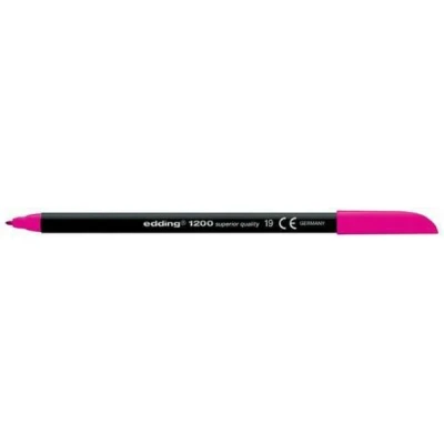 Afbeelding van edding 1200 viltstiften, fijne punt, karmijn (rood) 1 stift ronde punt mm pen om te schrijven, tekenen, kleuren