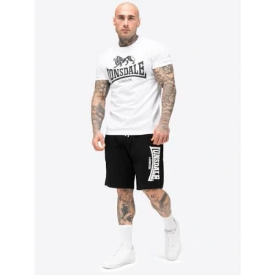 Afbeelding van Lonsdale Ensemble t shirt et short pour homme, coupe normale, blanc/noir, taille XL