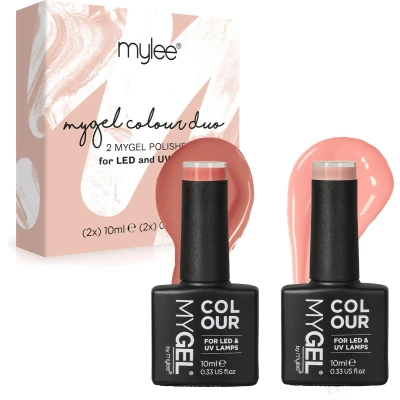 Afbeelding van Mylee Gel Nagellak Set 2x10ml [Feeling Peachy] UV/LED Gellak Nail Art Manicure Pedicure, Professioneel &amp; Thuisgebruik Langdurig en gemakkelijk aan te brengen