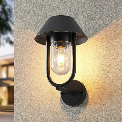 Afbeelding van Lucande Olinum buitenwandlamp, donkergrijs