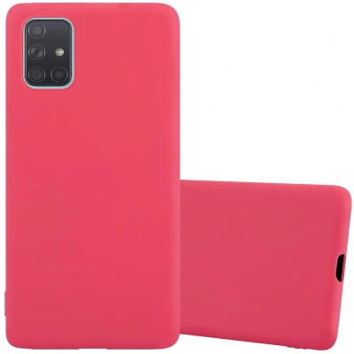 Afbeelding van Cadorabo Hoesje geschikt voor Samsung Galaxy A71 5G in CANDY ROOD Beschermhoes gemaakt van flexibel TPU silicone Case Cover