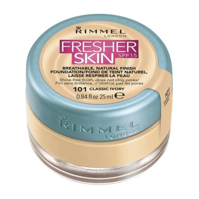 Afbeelding van Rimmel Fresher Skin Foundation 101 Classic Ivory