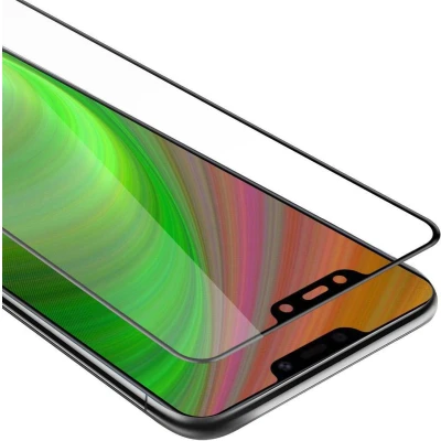 Afbeelding van Cadorabo Screenprotector geschikt voor Vivo Y83 Volledig scherm pantserfolie Beschermfolie in TRANSPARANT met ZWART Gehard (Tempered) display beschermglas 9H hardheid 3D Touch
