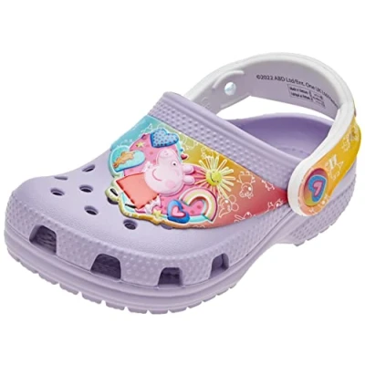 Afbeelding van Crocs Classic Fl Iam Peppa Pig Clog T Klompen voor kinderen, uniseks, Lavendel