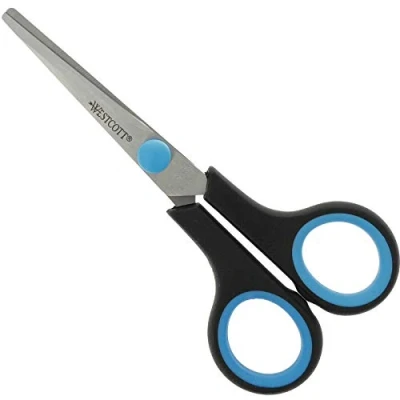 Afbeelding van Westcott E 30250 00 Easy grip schaar van blauw en zwart kunststof, 14 cm