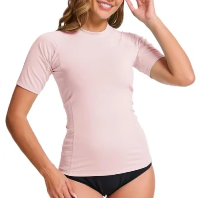 Afbeelding van MEETWEE Vrouwen Anti UV Rashguard UPF 50+ T shirt Sneldrogend Zwemmen Surfing Shirts, zwart., S