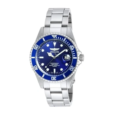 Afbeelding van Invicta Pro Diver Quartz horloge van roestvrij staal 37 mm, Zilver/Blauw, Inhoud levering: