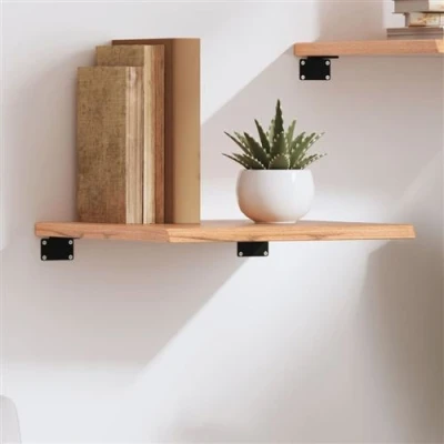 Afbeelding van vidaXL Wandschap 40x40x2 cm behandeld massief eikenhout lichtbruin