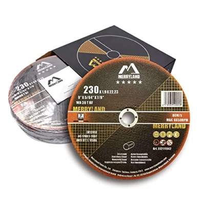 Afbeelding van Merryland doorslijpschijf 230, metaal, roestvrij staal, ijzer, 230 x 1,9 mm, 25 stuks, slijpschijf voor haakse slijper, Expert line E12111942