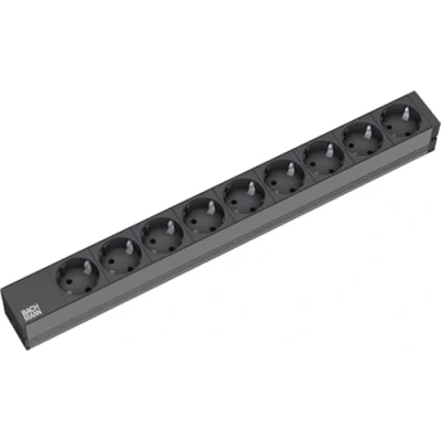 Afbeelding van Bachmann, Stekkerdoos, 19&quot; stopcontact l. 9 f. (9 x, CEE 7/3, 2 m)
