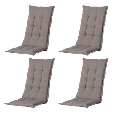 Afbeelding van Madison Tuinkussens Hoge Rug Panama Taupe 123x50 Bruin 4 Stuks
