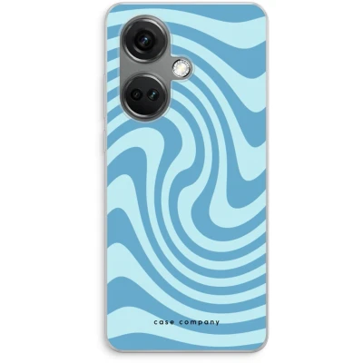Afbeelding van Case Company® hoesje geschikt voor OnePlus Nord CE 3 Swirl Blauw Soft Cover Telefoonhoesje Bescherming aan alle Kanten en Schermrand