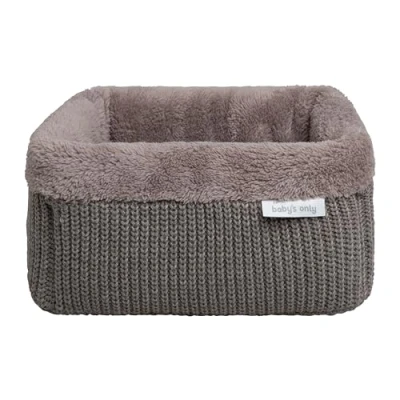 Afbeelding van Baby&#039;s Only Gebreide commodemandje Opbergmandje Commode organizer Babykamer accessoires Hope Hazel Brown