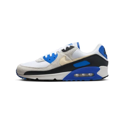 Afbeelding van Nike Sportswear AIR MAX 90 PRM Sneakers laag, Heren, Maat: 45, White/khaki/racer blue/black/phantom Leer/ synthetisch