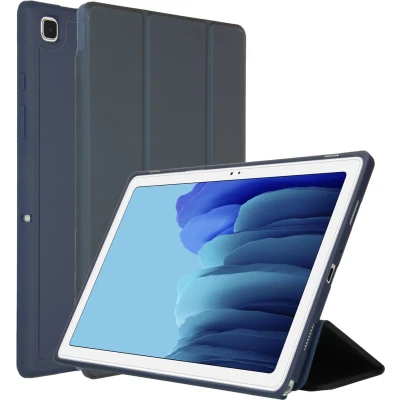 Afbeelding van Accezz Tablet Hoes Geschikt voor Samsung Galaxy Tab A7 Smart Silicone Bookcase Donkerblauw