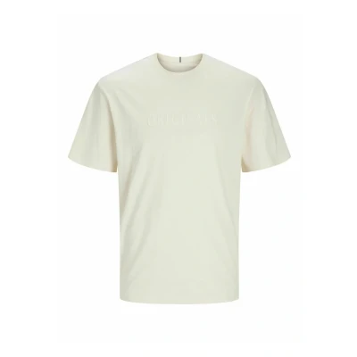 Afbeelding van Jack &amp; Jones Jorfrederiksberg TEE CREW NECK NOOS Tshirt print, Heren, Maat: Small, Antique white