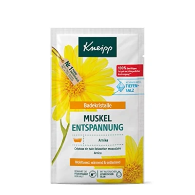 Afbeelding van Kneipp Arnika Aktiv Arnica Badmineraal &amp; Zout Badkristallen 1 zakje met 60 gram inhoud