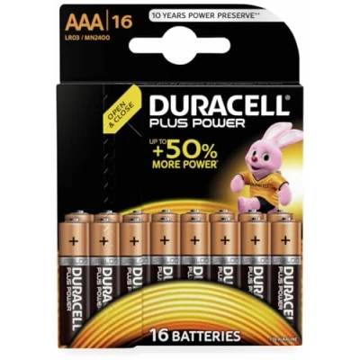 Image de Pile LR3 (AAA) alcaline(s) Duracell Plus Power 1.5 V 16 pc(s)